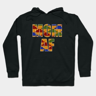 Mom Af, African Pattern Hoodie